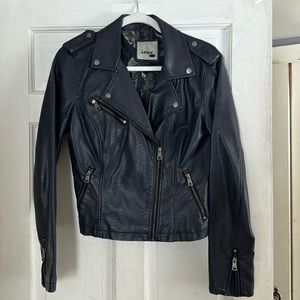 Levi’s Navy Faux Leather Motorcycle Jacket